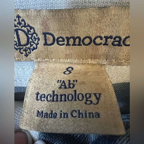 #12 ✔️ Democracy High Rise Slim Straight Embroidered pockets Jeans - Picture 7 of 10